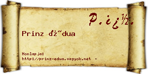 Prinz Édua névjegykártya